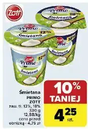 Carrefour Śmietana 12% Zott Primo oferta