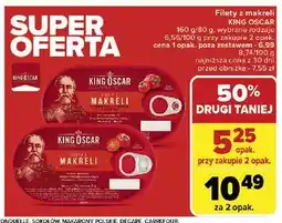 Carrefour Filety z makreli w sosie pomidorowym papryką King Oscar oferta