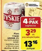 Carrefour Piwo Tyskie 0.0% oferta