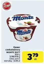 Carrefour Deser mleczno-czekoladowy z orzechami Zott Monte oferta