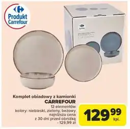 Carrefour Komplet obiadowy niebieski Carrefour oferta