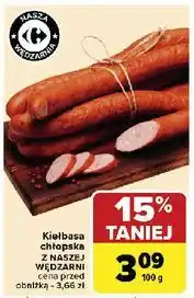 Carrefour Kiełbasa chłopska Nasza Wędzarnia Carrefour oferta