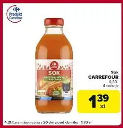 Globi Sok marchew-jabłko-truskawka Carrefour Classic oferta