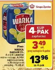 Carrefour Piwo Warka Radler Lemon 0.0% Alk oferta