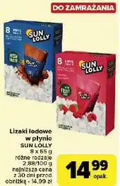Carrefour Lody wodne chocolate Sun Lolly Ice oferta