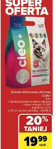 Carrefour Żwirek silikonowy dla kota Cleo oferta