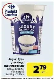 Carrefour Jogurt naturalny typ grecki Carrefour Classic oferta