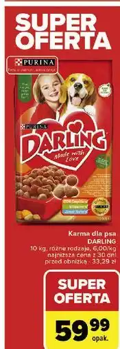 Carrefour Karma dla psa drób-warzywa Purina Darling oferta