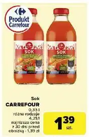 Carrefour Sok marchew-jabłko-truskawka Carrefour oferta