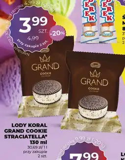 Duży Ben Lody Grand Cookie Straciatella Koral oferta