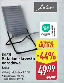 ALDI Krzesło ogrodowe Belavi oferta