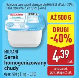 ALDI Serek homogenizowany Milsani oferta