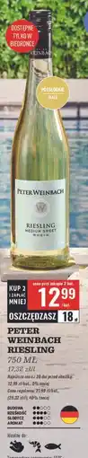 Biedronka Wino bezalkoholowe Peter Weinbach Riesling oferta