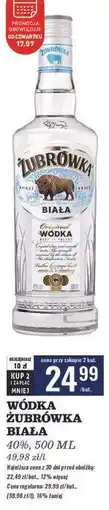 Biedronka Wódka Żubrówka Biała oferta