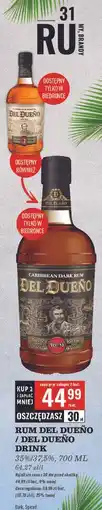 Biedronka Rum dark Del Dueno oferta