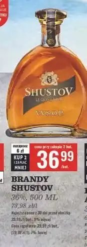Biedronka Brandy Shustoff V.v.s.o.p oferta
