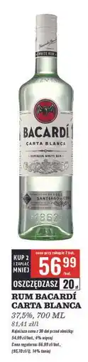 Biedronka Rum Bacardi Carta Blanca oferta