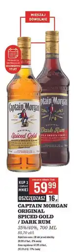 Biedronka Rum Captain Morgan Dark oferta