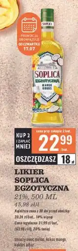 Biedronka Likier 21% Soplica Mango-Kokos oferta