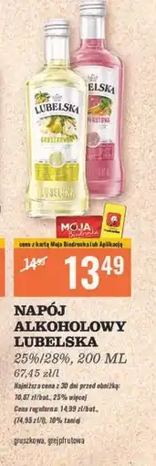 Biedronka Wódka Lubelska Grejpfrutowa oferta
