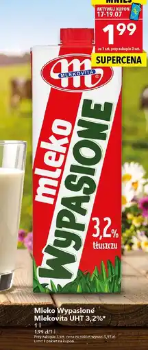 Lewiatan Mleko wypasione Mlekovita UHT 3,2% oferta