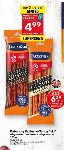 Lewiatan Kabanosy Exclusive Tarczyński wieprzowe, drobiowe z wieprzowiną oferta