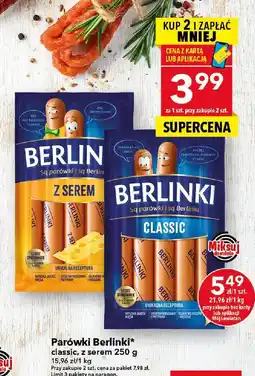 Lewiatan Parówki Berlinki classic, z serem oferta