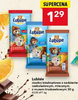 Lewiatan Ciastka Lubisie biszkoptowe z musem truskawkowym oferta