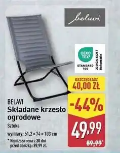 ALDI Krzesło ogrodowe składane Belavi oferta