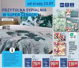 ALDI Komplet pościeli bawełnianej satynowej premium 200 x 220 cm + 2 70 80 Novitesse oferta