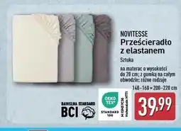 ALDI Prześcieradło z elastanem i gumką 140-160 x 200 cm Novitesse oferta