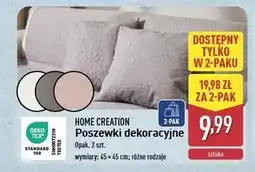 ALDI Poszewki na poduszki dekoracyjne 45 x cm Home Creation oferta