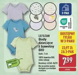 ALDI Body dziecięce 62/68-86/92 Lily & Dan oferta