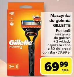 Carrefour Maszynka + 2 wkłady Gillette Fusion 5 oferta