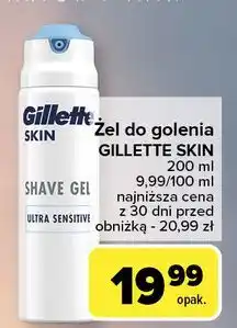 Carrefour Żel do golenia ultra sensitive Gillette Skin oferta