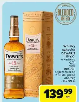 Carrefour Whisky karton Dewar's 15 Years Old oferta