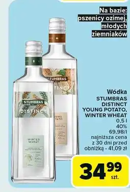 Carrefour Wódka pszenica Stumbras Distinct oferta