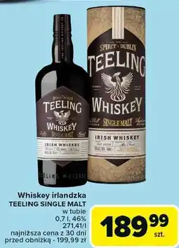 Carrefour Whiskey tuba Teeling Irish Single Malt oferta