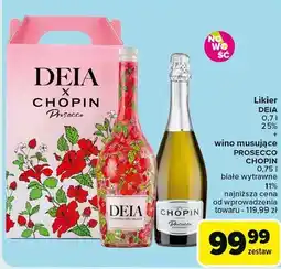 Carrefour Zestaw wino chopin prosecco 750 ml + likier deia 700 oferta
