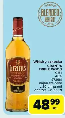 Carrefour Whisky Grant's Triple Wood oferta