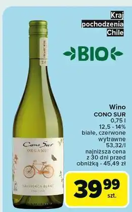 Carrefour Wino Cono Sur Organic Cabernet Sauvignon oferta