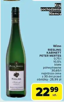 Carrefour Wino Peter Mertes Riesling Kabinett oferta