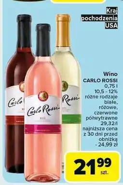 Carrefour Wino Carlo Rossi White oferta