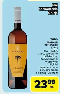 Carrefour Wino Marani Telavuri Red Dry oferta