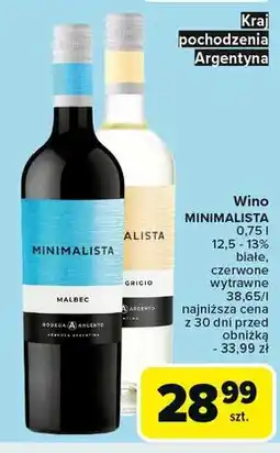 Carrefour Wino Minimalista Pinot Grigio oferta