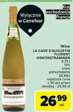 Carrefour Wino La Cave D'augustin Florent Gewurztraminer oferta