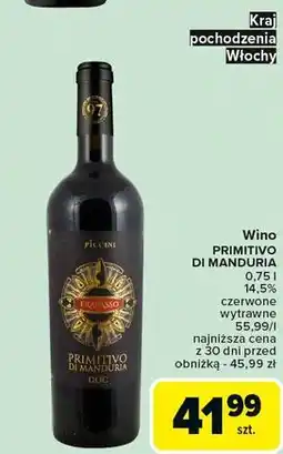 Carrefour Wino Piccini Frapasso Primitivo Di Manduria oferta