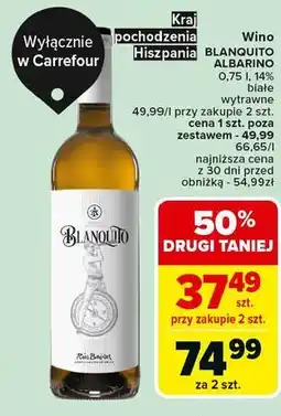 Carrefour Wino Blanquito Albarinio oferta