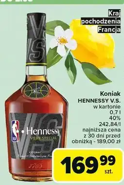 Carrefour Cognac karton Hennessy Very Special oferta