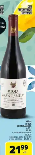 Carrefour Wino czerwone wytrawne Rioja Gran Familia oferta